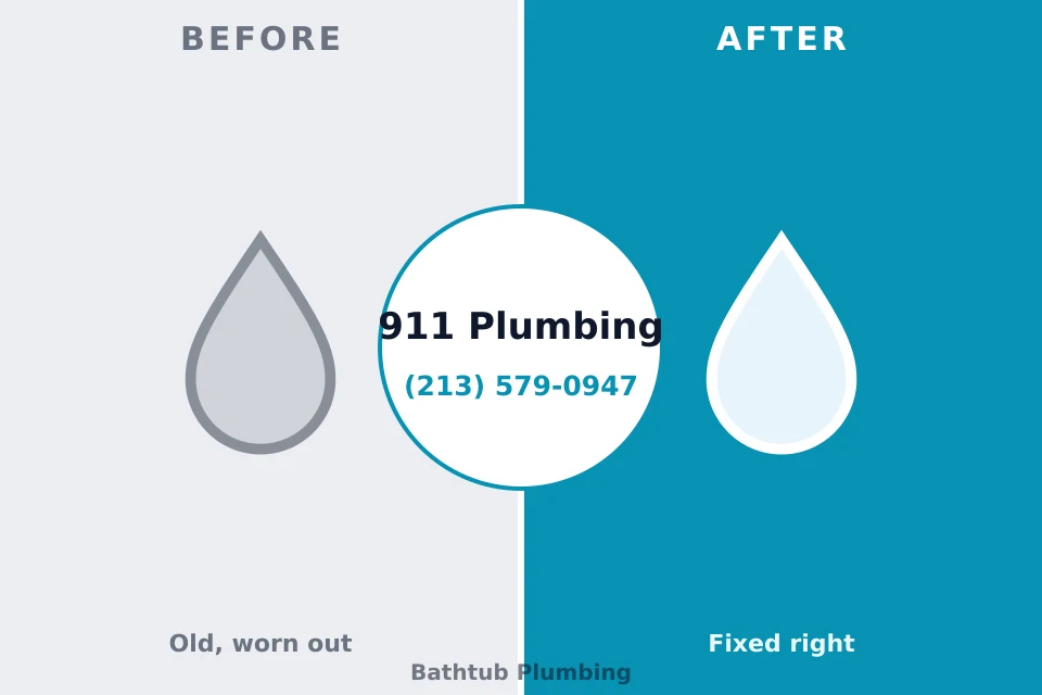 Before and after: plumbing company Slaughter, LA